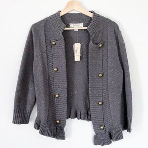 Decree Gray Band Jacket Sweater